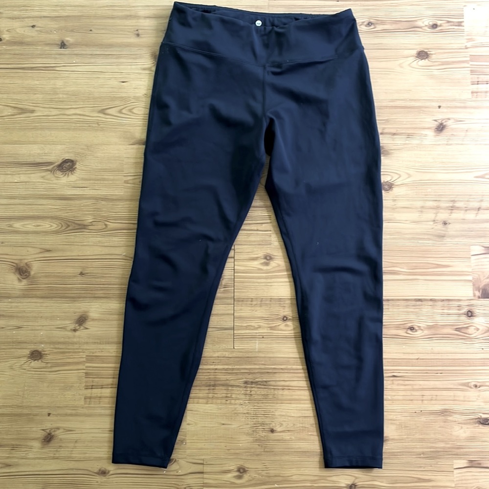 Navy Blue Full Length Leggings with Pockets